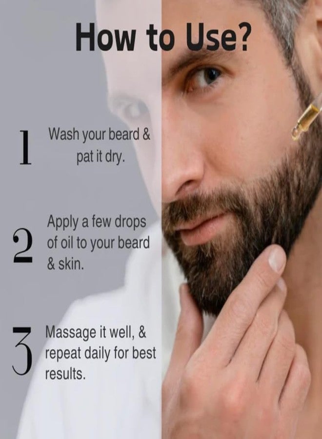 Zenius Beard Hair Growth Oil - 30ML for Faster Beard Growth and Thicker Looking Beard | Natural Actives Only | Best Beard Growth Oil for Men | Nourishes & Strengthens Uneven Patchy Beard - 30ML - Image 3